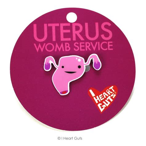 uterus lapel pin womb service i heart guts 799928436472 ebay