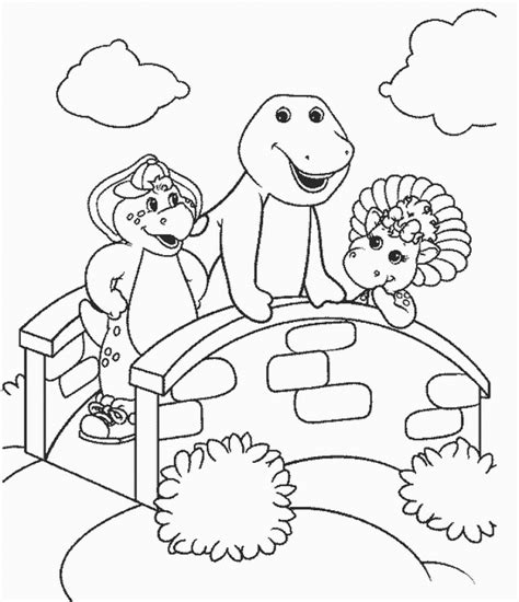 barney coloring pages  toddlers coloring pages