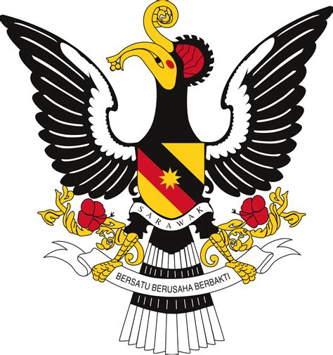 sarawak state coat  arms sarawak coat  arms flag logo