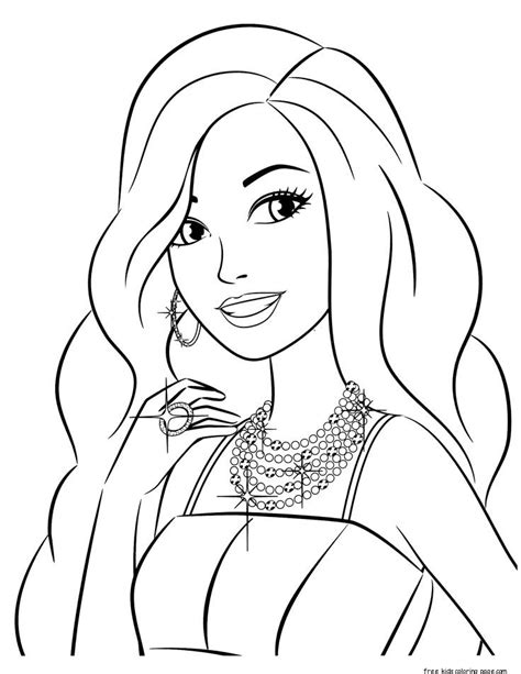 barbie printable coloring pages