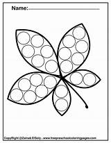 Coloring Dot Pages Marker Printable Do Preschool Fall Autumn Leaves Kids Activity Markers Pag Comments sketch template
