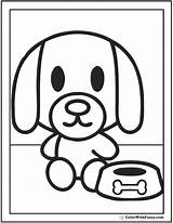 Coloring Dog Puppy Pages Preschool Bowl Colorwithfuzzy Bones Breeds House Dogs Houses Template sketch template