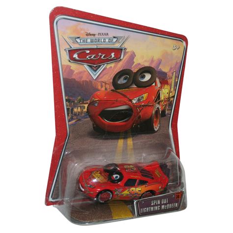 Disney Movie World Of Cars Spin Out Lightning Mcqueen Die Cast Mattel