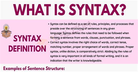 syntax definition  examples  syntax   english language esl