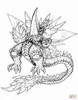 Coloring Pages Space Godzilla Ultimate Drawing Shin Printable Color Getcolorings Sketch Creatures Fantasy Popular Template Mythology Categories sketch template