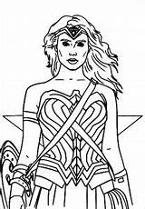 Wonder Woman Coloring Pages Kids Color Print Printable Super Simple Children Heroes sketch template