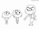 Gumball Pages Incroyable Conceptions Coloriage Coloration 1200artists sketch template