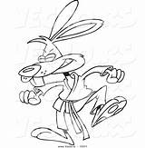 Stomping Rabbit Karate Toonaday sketch template