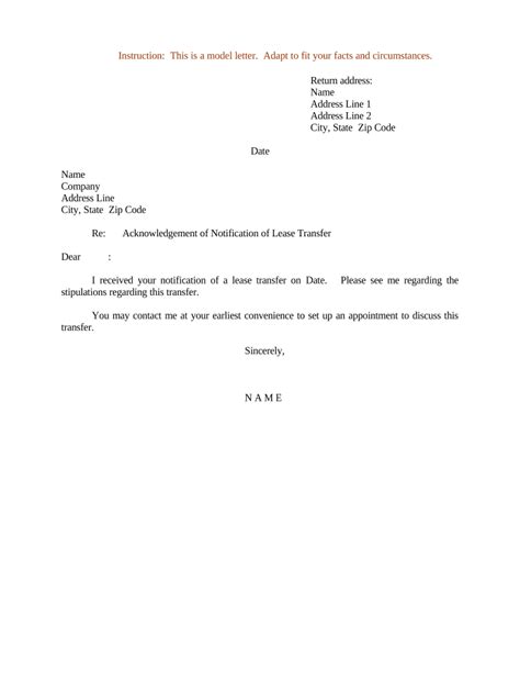 sample letter notification  template pdffiller