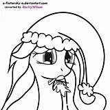 Pony Coloring Little Pages Christmas Printable Mlp Dash Rainbow Rarity Kids Color Sad Boy Colouring Cute Cliparts Print Santa Hat sketch template