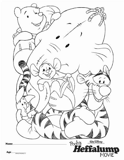 winnie  heffalump coloring pages coloring home