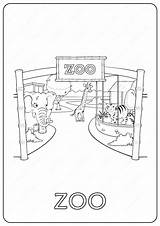Zoo Coloring Pages Pdf Printable Book Animals Printables Illustrations Books Whatsapp Tweet Email Preschoolers sketch template