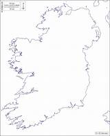 Irlanda Muta Cartina Irlande Carte Vierge Mappa Fronteras Bianco Gratuita Mapa Carreteras Irland Principali Citta Frontiere Mudo sketch template