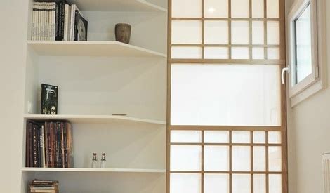 cloison coulissante inspiration japonaise  bibliotheque par slick sur lair du bois