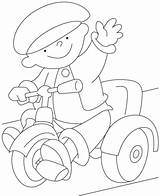 Coloring Tricycle Child Book Pages Bike Riding Getcolorings Getdrawings sketch template