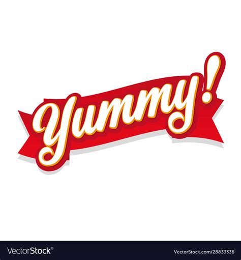 yummy sign speech bubble red royalty  vector image
