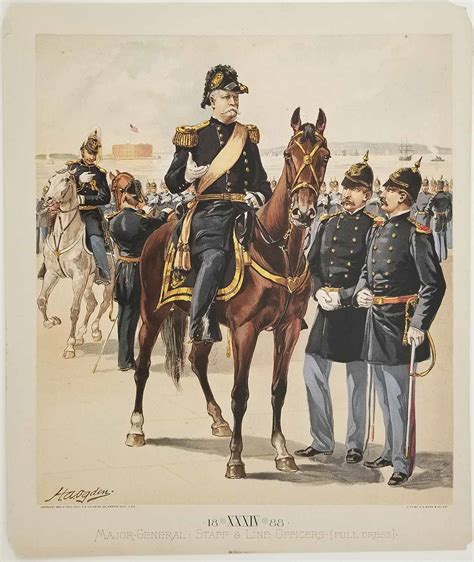 Eight Chromolithographs From Uniform Of The Army Of The