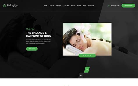 feeling spa beauty spa html template website template