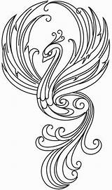 Coloring Pages Phoenix Bird Adult Quilling Embroidery Patterns Firebird Urban Threads Colouring Rising Designs Asian Ricamo Tattoo Urbanthreads Sheets Paper sketch template