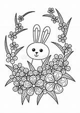 Antistress Bunny Zentangle sketch template