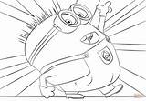 Minion Coloring Pages Jerry Drawing Printable Color Angry Purple Captain Dot Getdrawings sketch template
