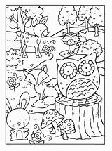 Woodland Animals Dieren Volwassenen Forest Herfst Ausmalbilder Bos Herbst Tiere Waldtiere Printemps Malvorlagen Ausmalen Foret Fantasie Kleurwedstrijd Kinder Bosdieren Olchis sketch template