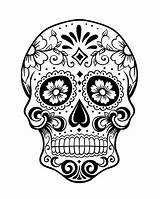 Dead Coloring Sugar Pages Skulls Skull Color History Them Print Tattoo Colouring Mexican Printable Muertos Los Dia Candy Drawings Girl sketch template