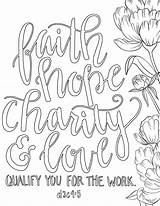 Hope Coloring Pages Faith Better Feel Charity Squeeze Just Color Printable Getcolorings Bible Getdrawings Church Kids sketch template