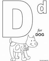 Coloring Printable Alphabet Dog Pages Color Print sketch template
