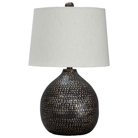 signature design  ashley lamps contemporary maire blackgold finish metal table lamp godby