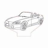 Pages Coloring S2000 Honda Vector sketch template