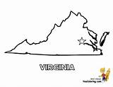 Map Coloring Virginia Kids sketch template