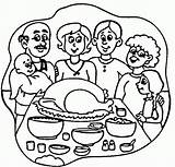 Thanksgiving Dinner Coloring Turkey Pages Family Clipart Happy Super Color Cliparts Clipartpanda Library Clip Colored Popular Online Dinners Cake Designs sketch template