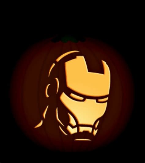 My Iron Man Pumpkin Halloween Pumpkin Stencils Marvel
