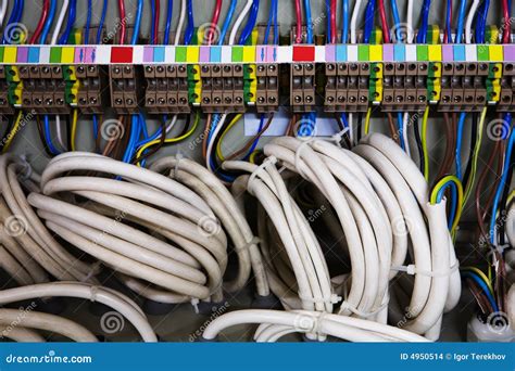 color wires stock photo image  plank electricity component