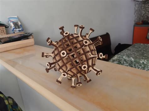 laser cut coronavirus  model dxf file files cnc