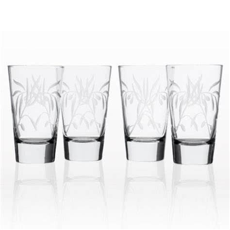 rolf glass olive branch clear 15 5 oz highball glass set of 4 302010
