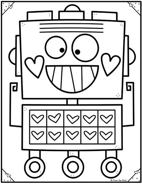 color love robotjpg valentine coloring pages kindergarten coloring
