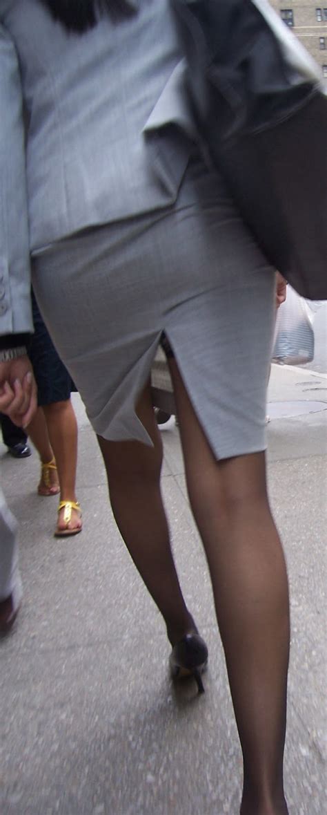 tight skirts page grey suit candid