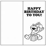 Birthday Folding Card Coloring Printable Template Templates Pages sketch template