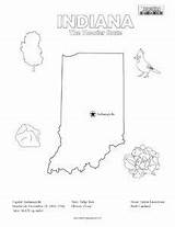 Indiana Coloring Kids Pages Fun Activities States United sketch template