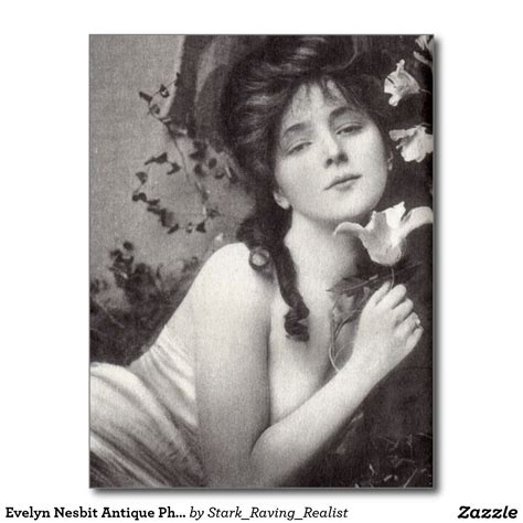 Evelyn Nesbit Antique Photo With Flowers Postcard Zazzle