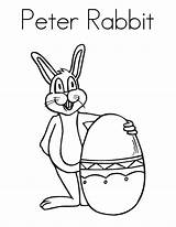 Rabbit Easter Peter Happy Coloring sketch template