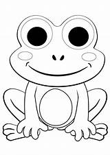 Frog Coloring Pages Printable Kids Colouring Cute Choose Board Kitty Hello sketch template