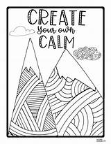 Mindfulness Coloring Pages Sheets School Calm Down Corner Counselor Fun Office sketch template