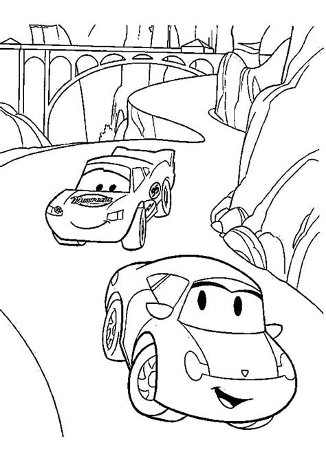 lightning mcqueen  sally coloring page  print  color