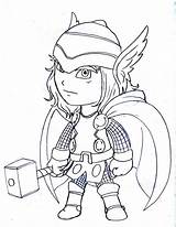 Thor Coloring Marvel Pages Loki Cartoon Avengers Lego Chibi Drawing Printable Sheets Girl Google Deviantart Kids Little Colouring Color Search sketch template