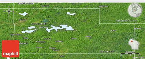 satellite panoramic map  sawyer county