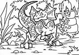 Dilophosaurus Colorare Dilofosaurio Kleurende Dinosauro Beeldverhaal Grappige Dinosaurus Kleurend Vectorillustratie Cartone Colorazione Animato Preistorica sketch template