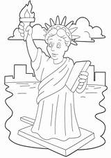 Liberty Statue Coloring Pages Drawing Outline Kids Printable Lady Face Stonehenge Cartoon Getdrawings Getcolorings Color Print Paintingvalley Worksheet sketch template